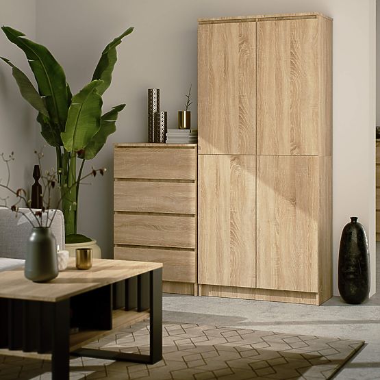 ZAMKNIĘTY REGAŁ R80 2D 8P CLP DĄB SONOMA