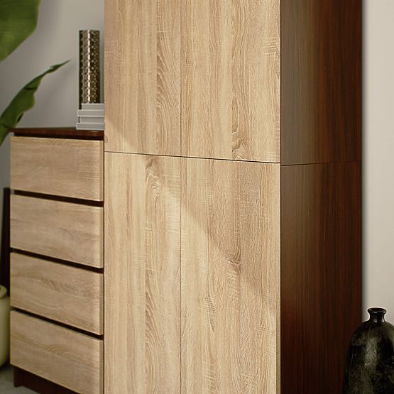 ZAMKNIĘTY REGAŁ R80 2D 8P CLP WENGE / SONOMA