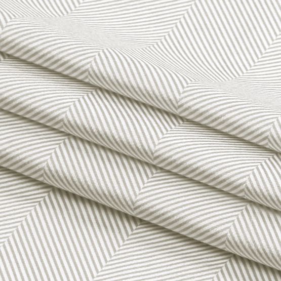 Zasłona CLEAR kolor cappuccino z nadrukiem styl boho klasyczny srebrne metalowe przelotki