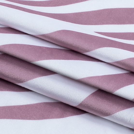 Zasłona FUN różowy kolor z nadrukiem motywu zwierzęcego styl tropikalny srebrne metalowe przelotki