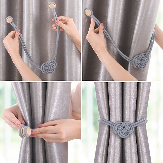 Zasłony - akcesoria EDMONTON kolor pudrowy róż ameliahome