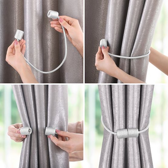 Zasłony - akcesoria SURREY kolor jasnoniebieski ameliahome