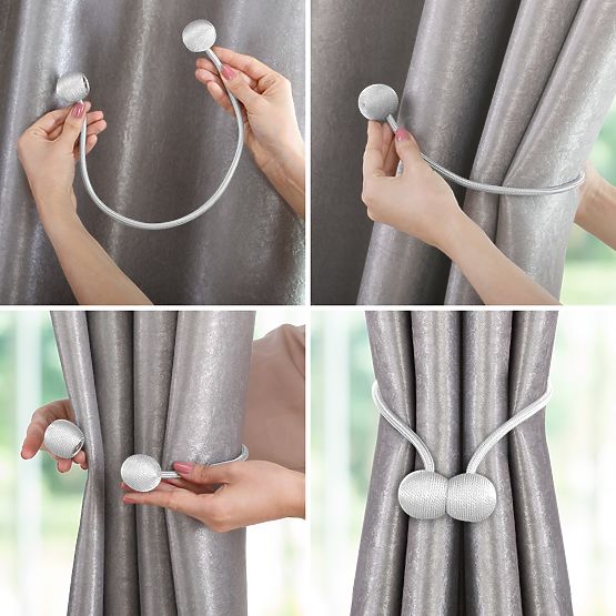 Zasłony - akcesoria TORONTO kolor lila ameliahome