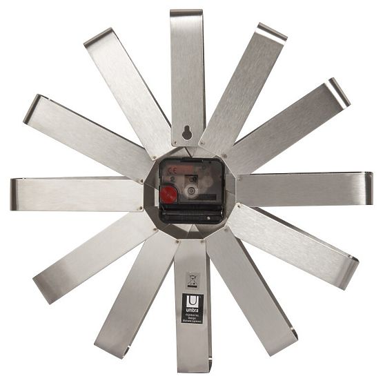 Zegar RIBBON kolor szary umbra