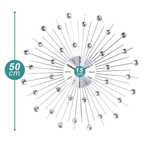 Zegar ścienny Cristal Moon - 50 cm