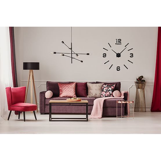 Zegar ścienny Diy BAST 3D czarny