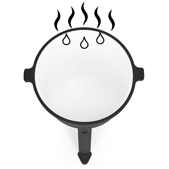 Żeliwny emaliowany garnek 5L stojący na ognisko grill MultiGarden