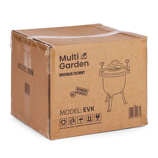 Żeliwny emaliowany garnek 5L stojący na ognisko grill MultiGarden