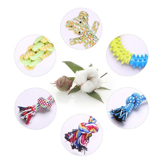 Zestaw 10 zabawek dla psów DYLAN szarpaki