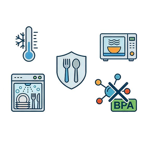 Zestaw 12 plastikowych pojemników RIMINI