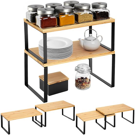 Zestaw 2 bambusowych półek GINGER