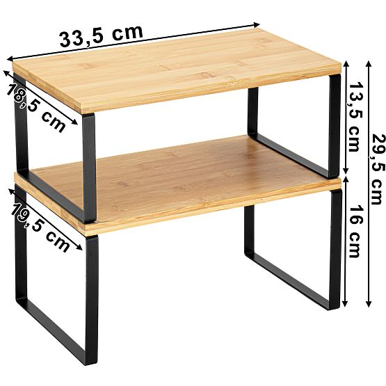 Zestaw 2 bambusowych półek GINGER