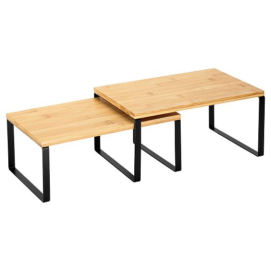 Zestaw 2 bambusowych półek GINGER