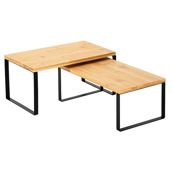 Zestaw 2 bambusowych półek GINGER