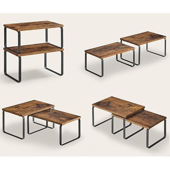 Zestaw 2 bambusowych półek GINGER RUSTIC