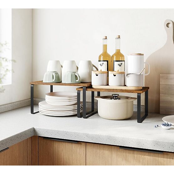 Zestaw 2 bambusowych półek GINGER RUSTIC