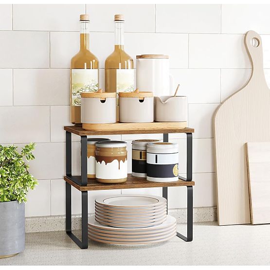 Zestaw 2 bambusowych półek GINGER RUSTIC