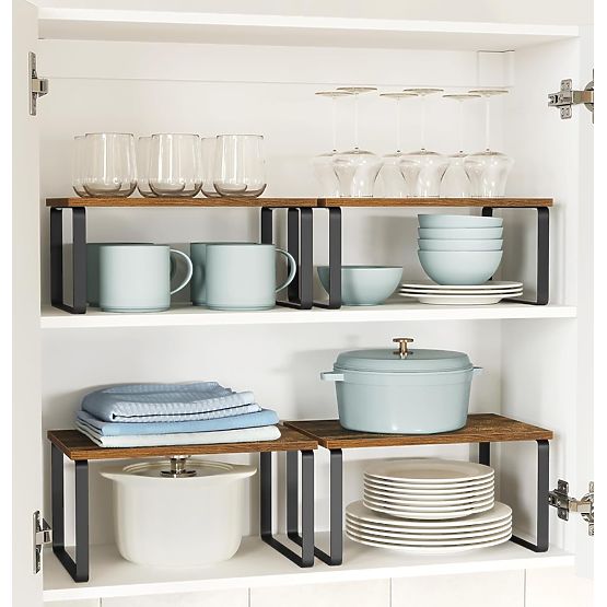 Zestaw 2 bambusowych półek GINGER RUSTIC