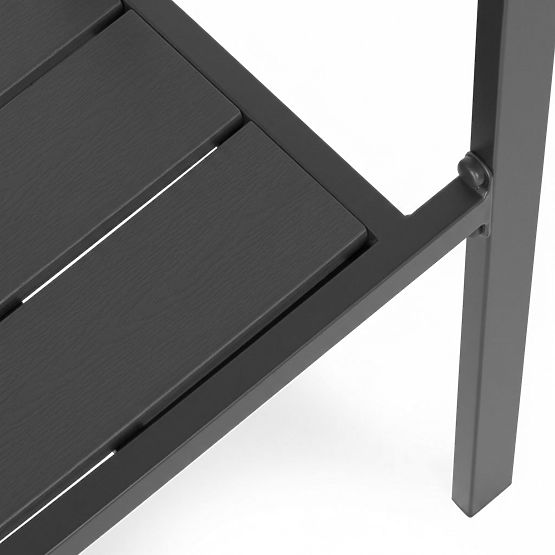 Zestaw 2 krzeseł ogrodowych na taras balkon stal HDPE szare MultiGarden