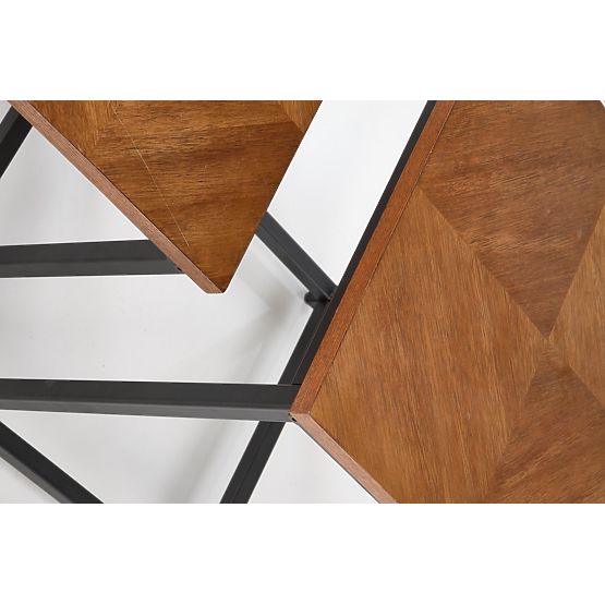 Zestaw 2 ławek ELZA, orzechowy/czarny (1p=1szt)