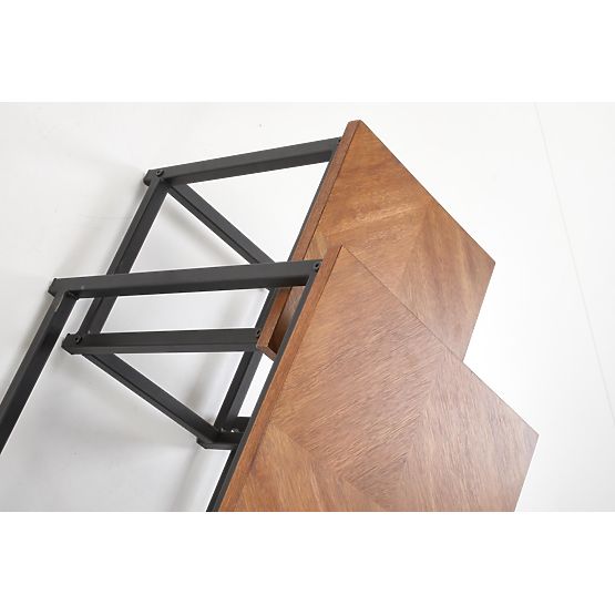 Zestaw 2 ławek ELZA, orzechowy/czarny (1p=1szt)