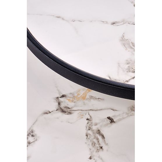 Zestaw 2 ławek FATIMA, biały marmur / czarny (1p=1szt)