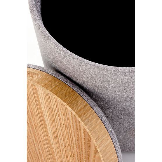 Zestaw 2 puf AVIKO, jasnoszary