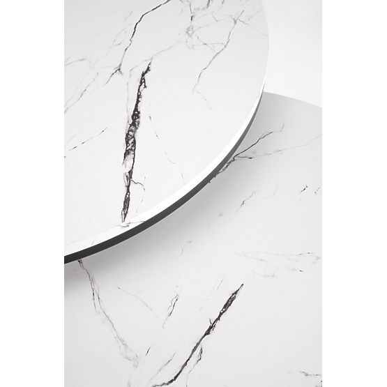 Zestaw 2 stolików JAVA, biały marmur / czarny (1p=1szt)