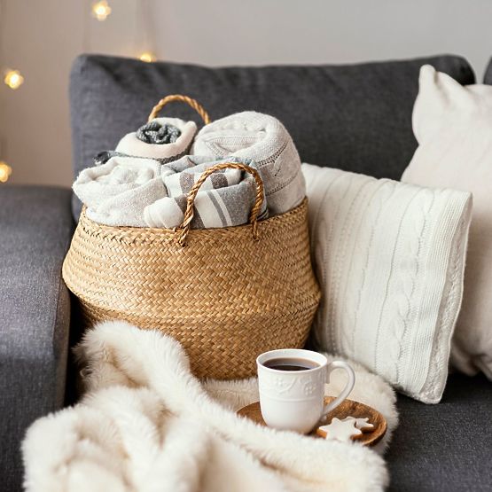 Zestaw 3 koszy BOHO z naturalnych materiałów