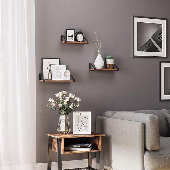 Zestaw 3 półek loftowych SIRIN czarny