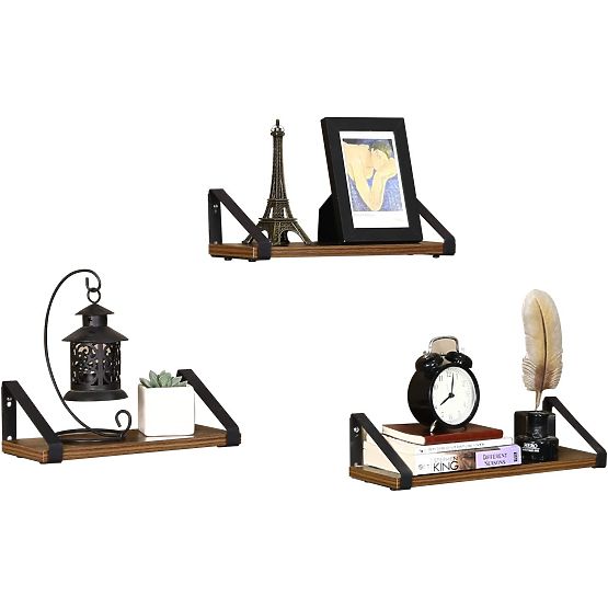 Zestaw 3 półek loftowych SIRIN czarny