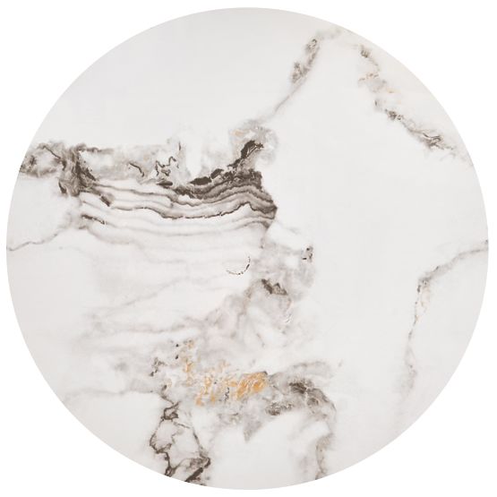 Zestaw 3 stolików GILDA, biały marmur / czarny (1p=1zestaw)