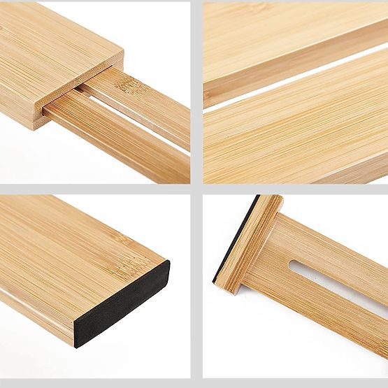 Zestaw 4 bambusowych przegródek do szuflady RITA