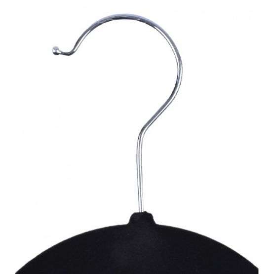 Zestaw 5 szt. welurowych wieszaków Maxi - czarny