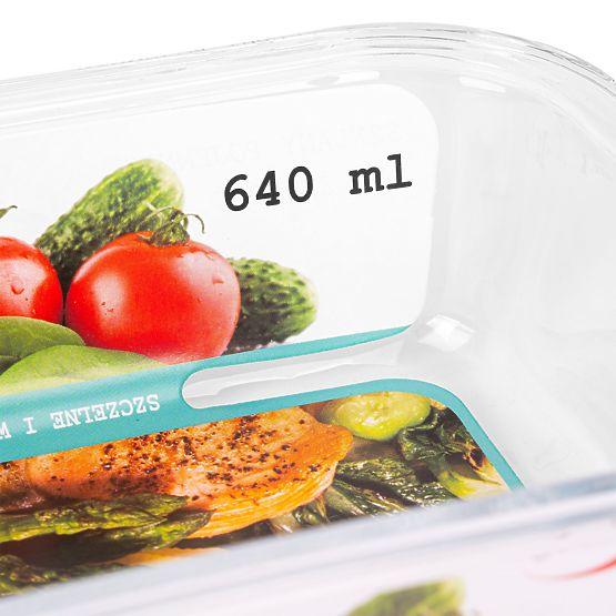 Zestaw 6 szklanych pojemników na żywność AMALFI