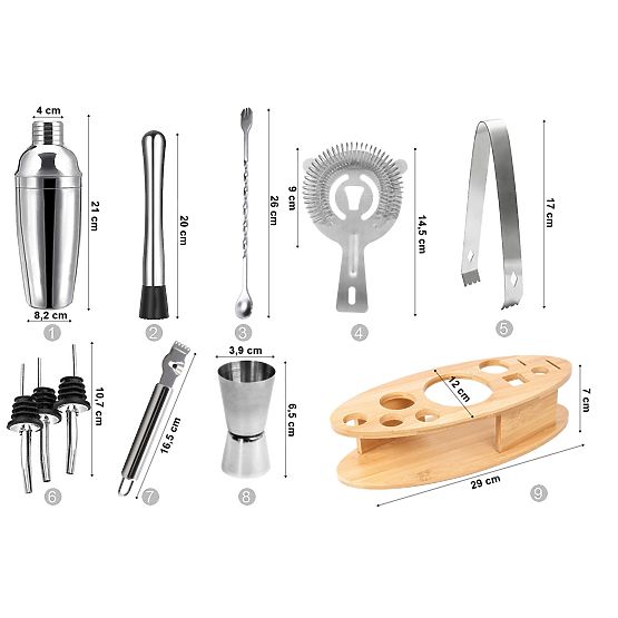 Zestaw barmański DERBY 10 części