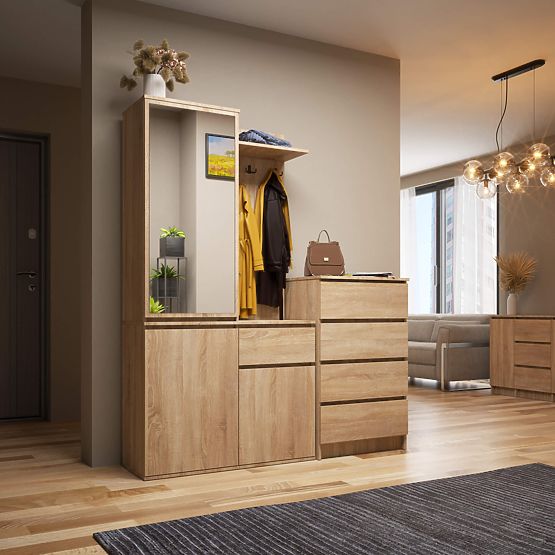 ZESTAW DO PRZEDPOKOJU ENTRO PK DĄB SONOMA