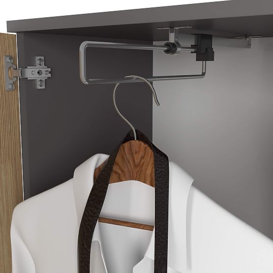 ZESTAW DO PRZEDPOKOJU ENTRO PK GRAFIT SZARY / DĄB ARTISAN