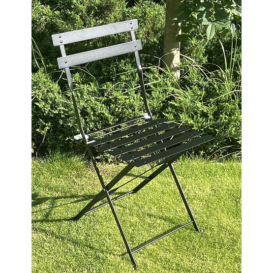 Zestaw mebli balkonowych (2 x składane krzesła + stół) SEMPLICI Stal Czarna