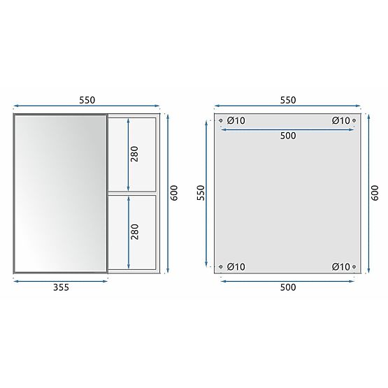 Zestaw mebli łazienkowych z umywalką Mario 60cm Biały