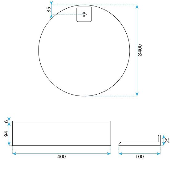 Zestaw mebli łazienkowych z umywalką Molly 40 cm Szary