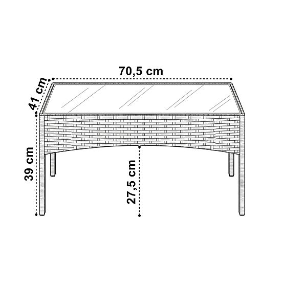 Zestaw mebli ogrodowych CAMELIA czarny czarne poduszki