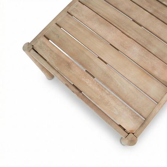 Zestaw mebli ogrodowych Fiorentino 2 wygląd teakowy, plecionka, jasne drewno akacjowe FSC, beżowy, z