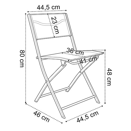 Zestaw mebli ogrodowych FLORA stolik + 2 krzesła