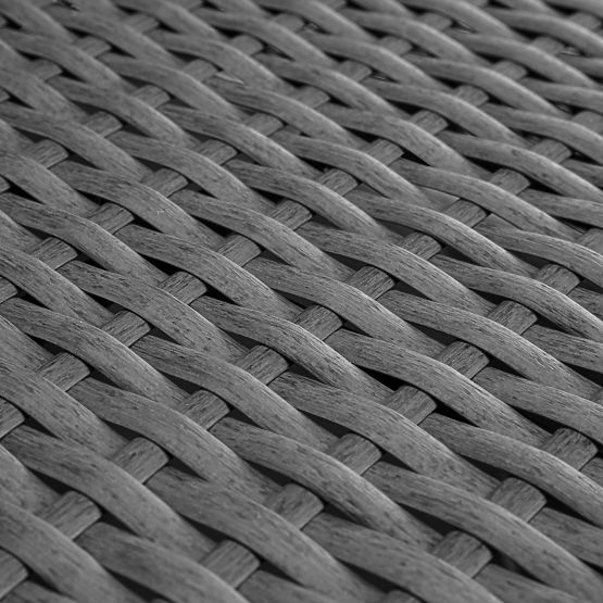 Zestaw mebli ogrodowych FLORENCJA szara sofa z otomanką