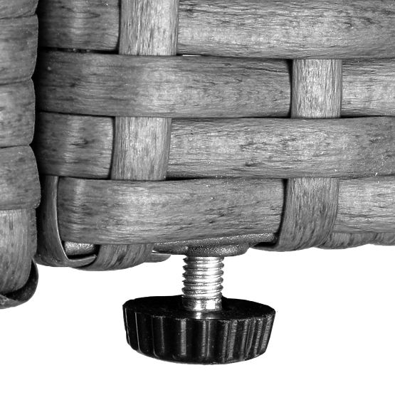 Zestaw mebli ogrodowych FLORENCJA szara sofa z otomanką