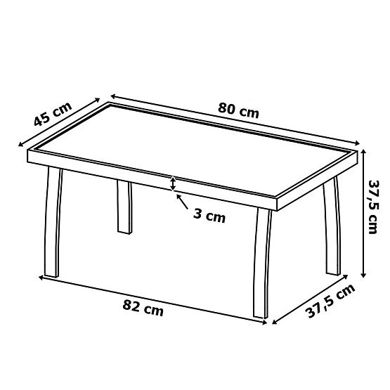 Zestaw mebli ogrodowych GRACIOSA BLACK