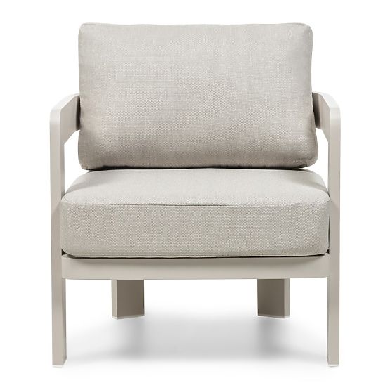 Zestaw mebli ogrodowych Japori, aluminiowy, jasnobeżowy, zaokrąglony