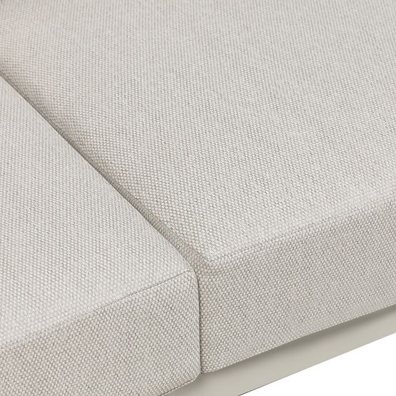 Zestaw mebli ogrodowych Japori, aluminiowy, jasnobeżowy, zaokrąglony