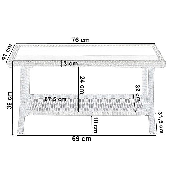 Zestaw mebli ogrodowych KALINA szary